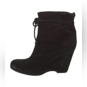 Kate Spade suede leather ankle boots‎ boho black Size 9